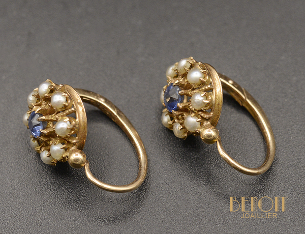 Boucles D'oreilles Maximal Art - Rose Et Strass, Cristal, Acier Inoxydable, Occasion