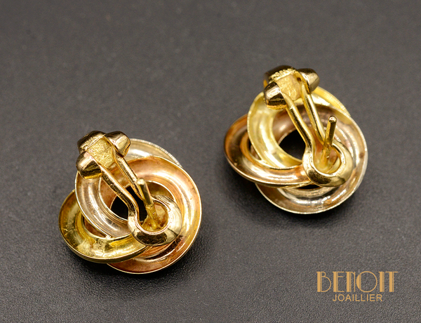 Boucles D'oreilles Vintage Dorées – Fermoir Clips – Occasion, Marque Générique