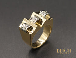 Bague Tank Or et Diamants