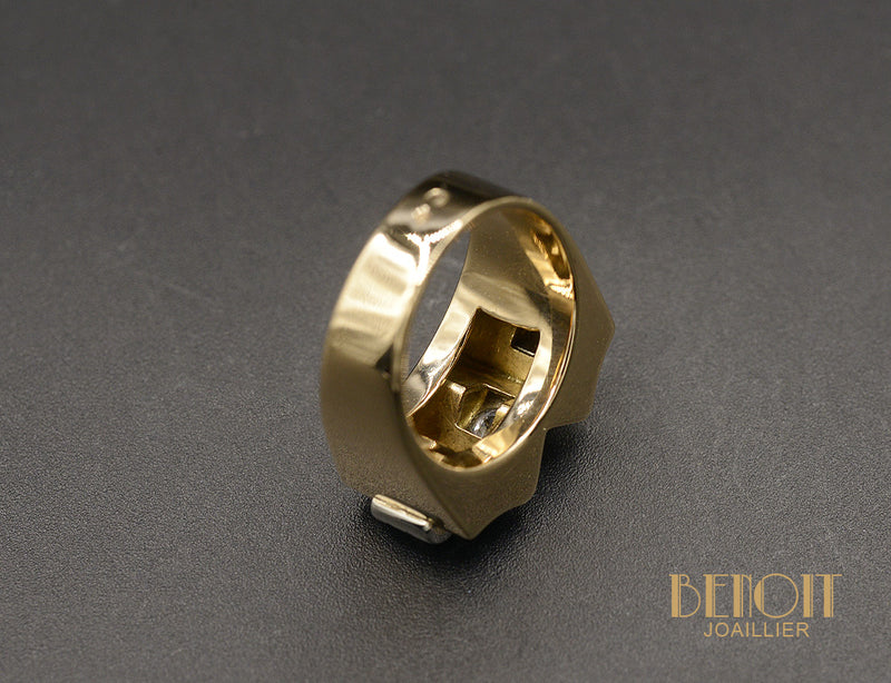 Bague Tank Or et Diamants