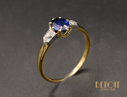 Bague Saphir et Diamants