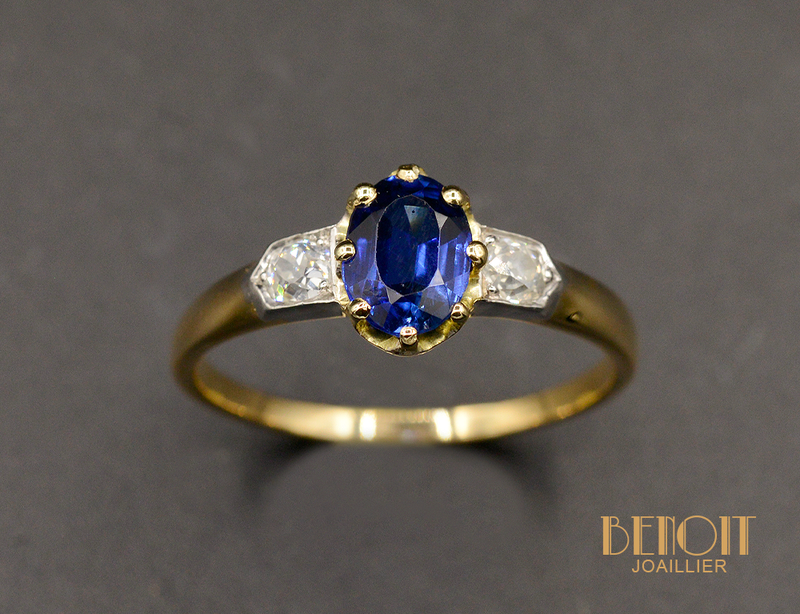 Bague Saphir et Diamants