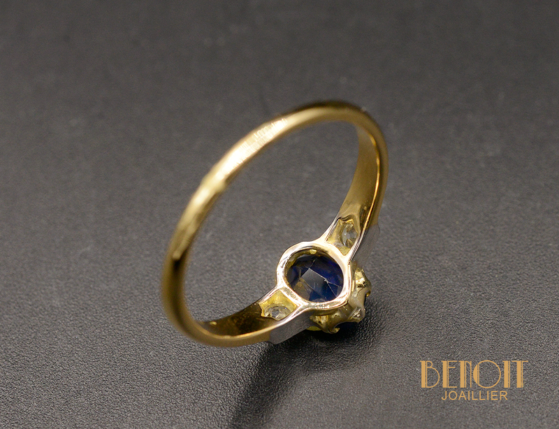 Bague Saphir et Diamants