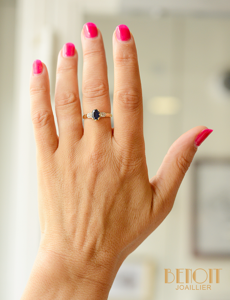 Bague Saphir et Diamants