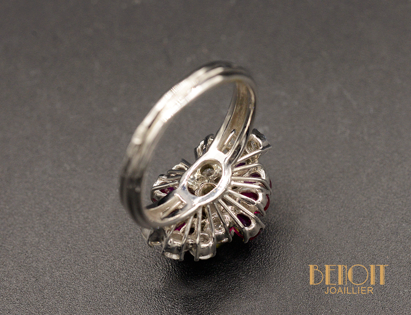 Bague Cocktail Rubis et Diamants