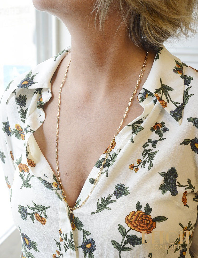 Collier mailles stylisées en Or Rose