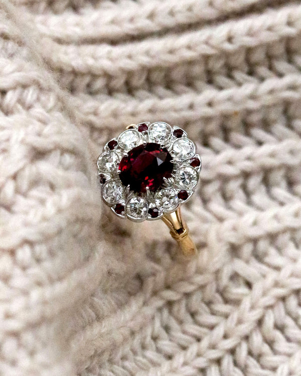 Bague Pompadour Or Rubis et Diamants