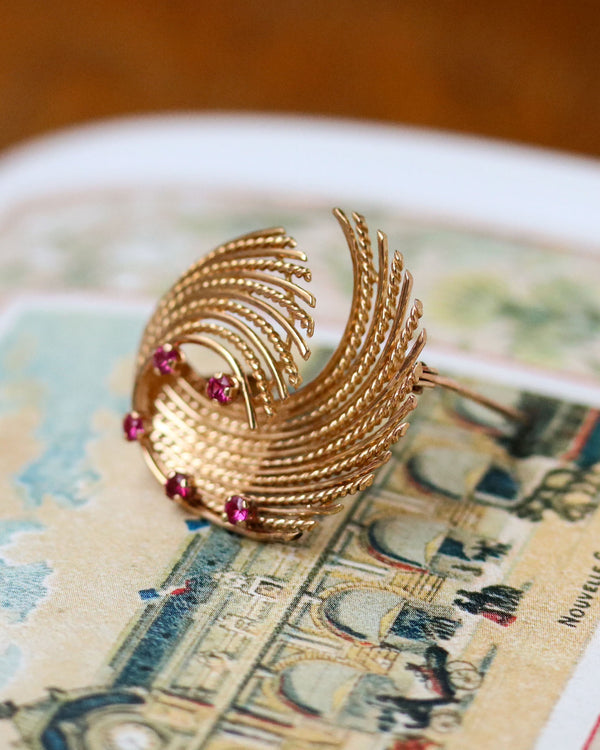Broche Stylisée Or Rose