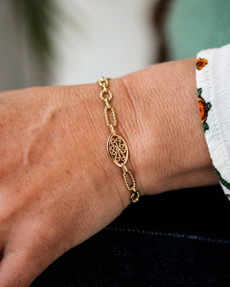 Bracelet Mailles Filigranes Or Jaune "Les Recyclés"