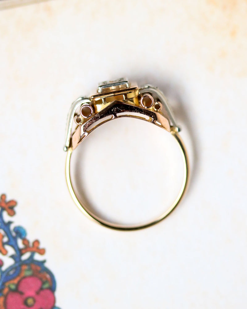 Bague Solitaire Art Déco Or Diamant