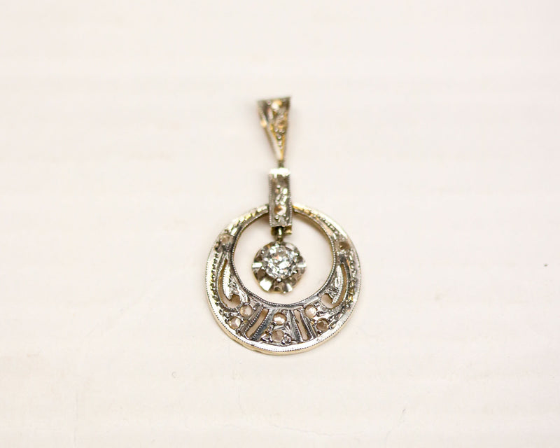 Pendentif Art Déco Or et Diamants