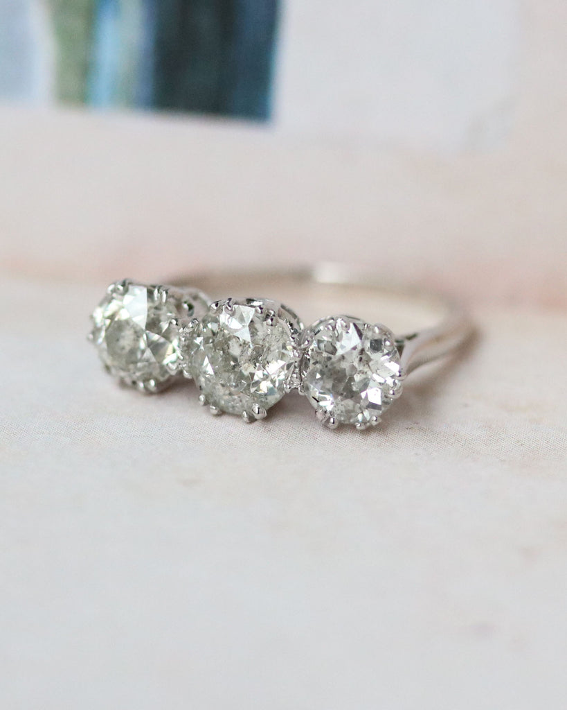 Bague Ethnique Vintage En Argent 925 Avec 3 Sodalites Bleues - Taille 52