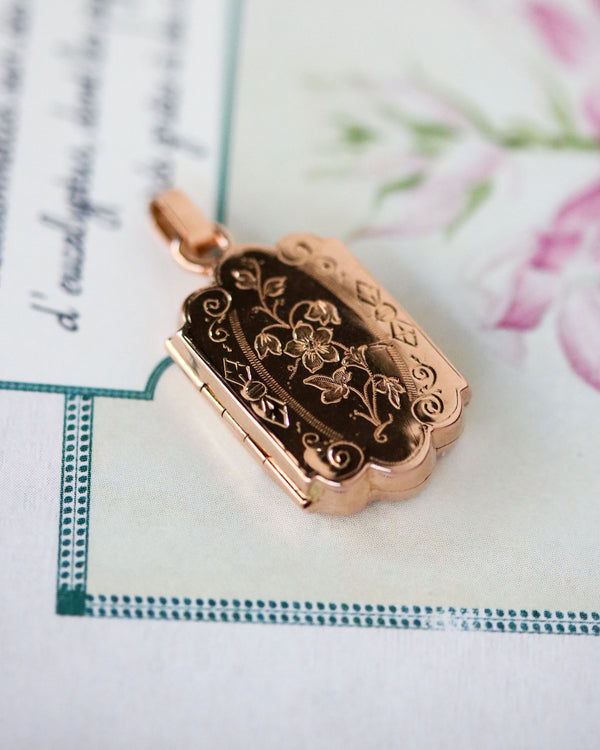 Pendentif Ancien Ouvrant Or Rose