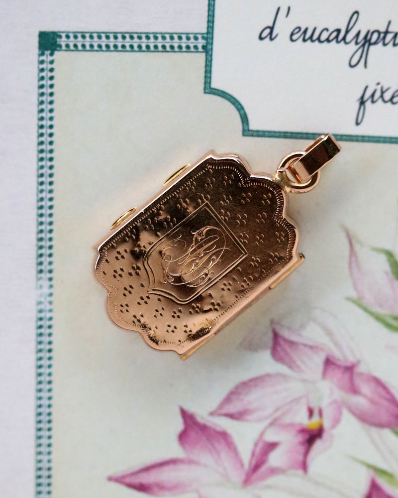 Pendentif Ancien Ouvrant Or Rose