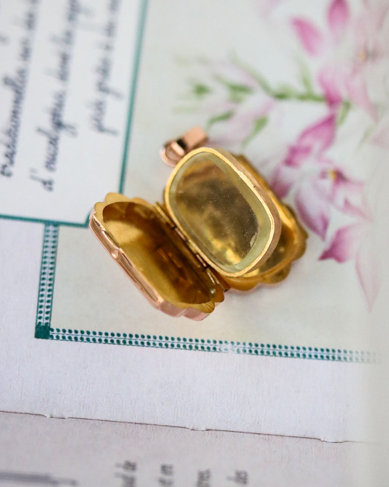 Pendentif Ancien Ouvrant Or Rose