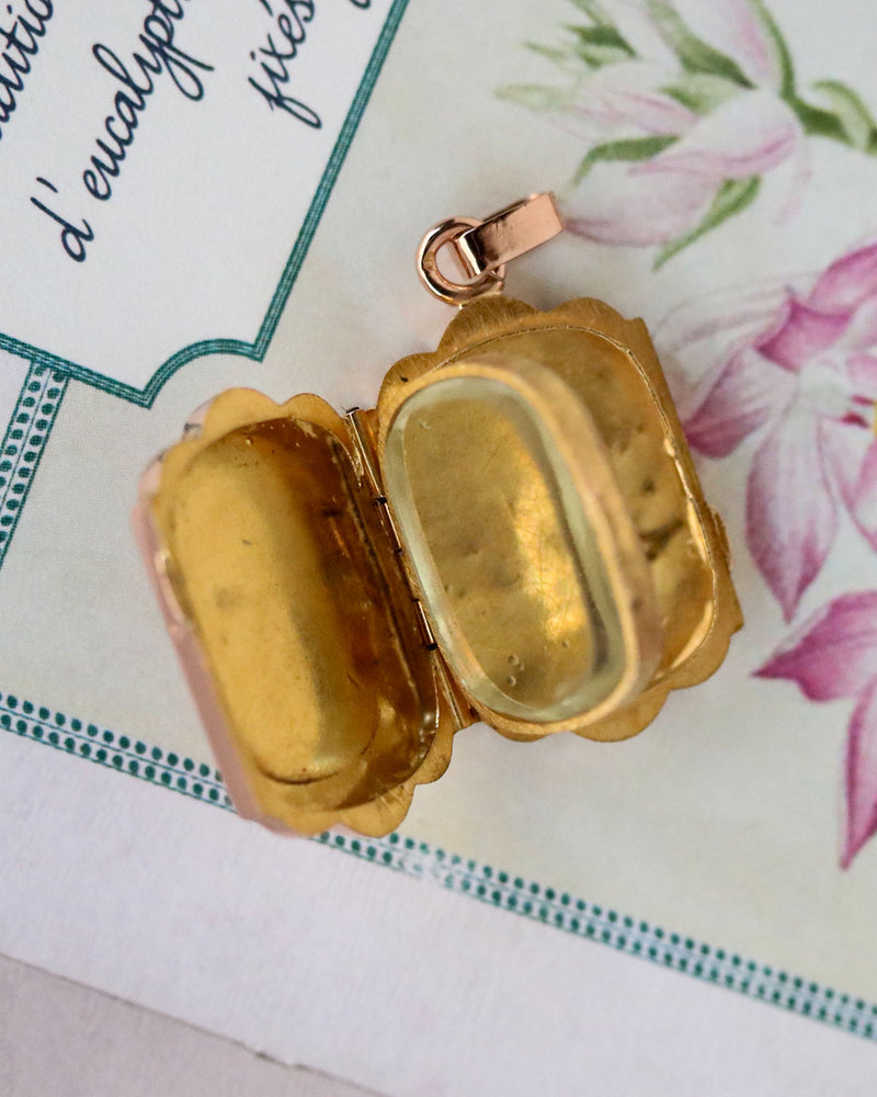 Pendentif Ancien Ouvrant Or Rose