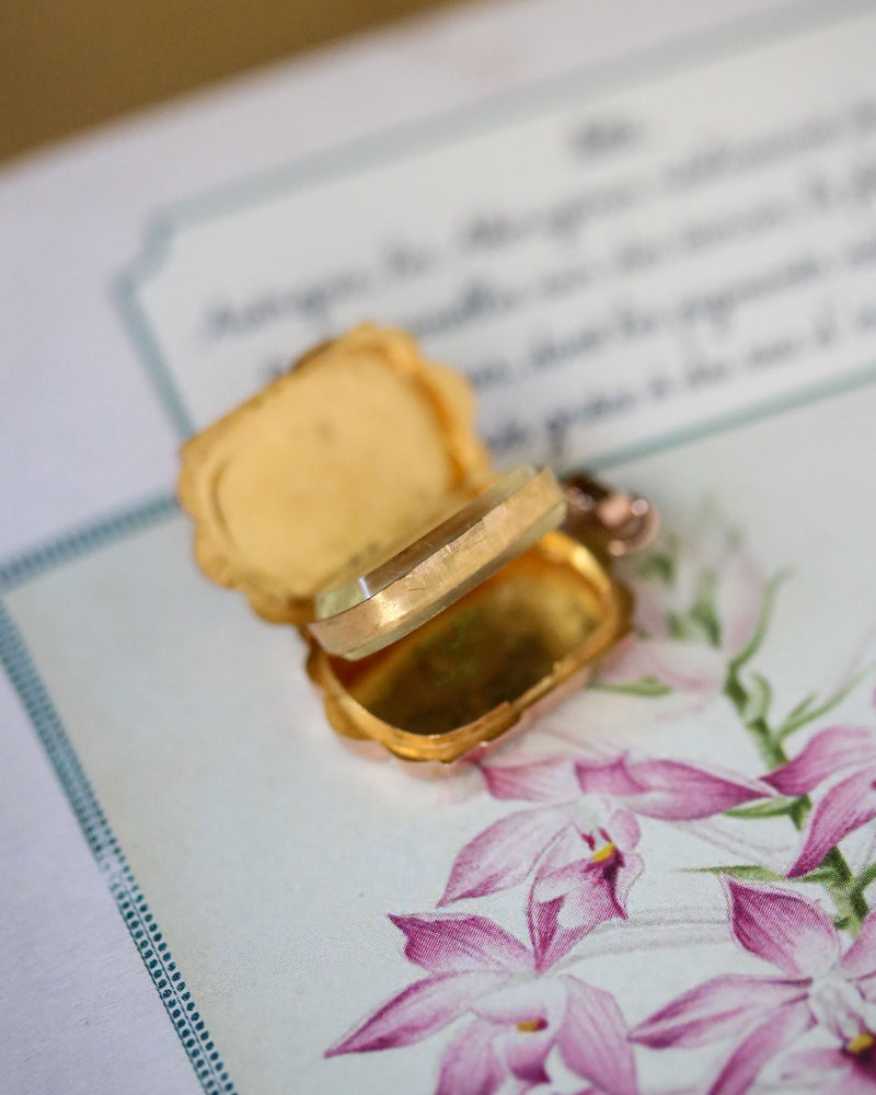 Pendentif Ancien Ouvrant Or Rose
