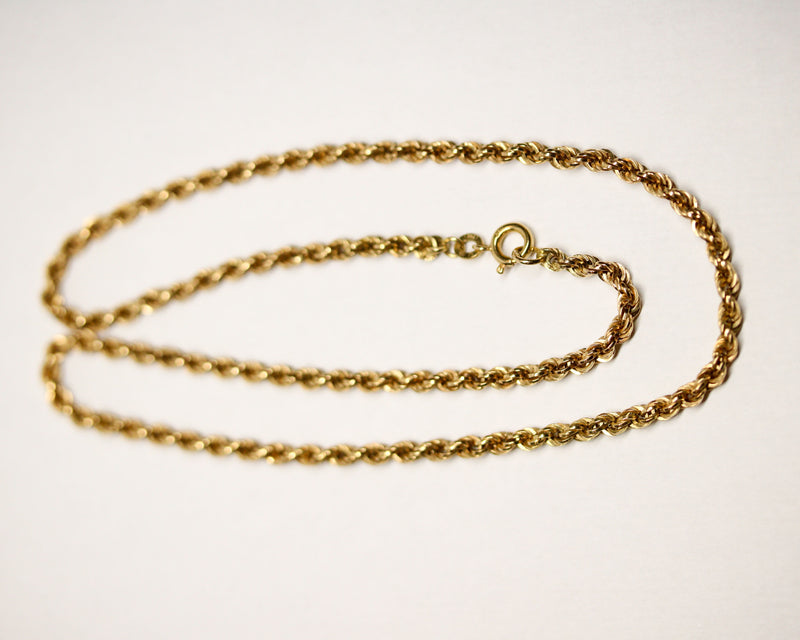 Chaîne Maille Corde Or Jaune