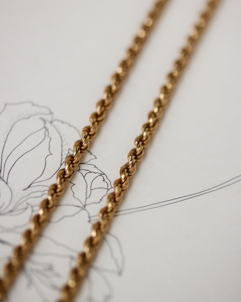 Chaîne Maille Corde Or Jaune