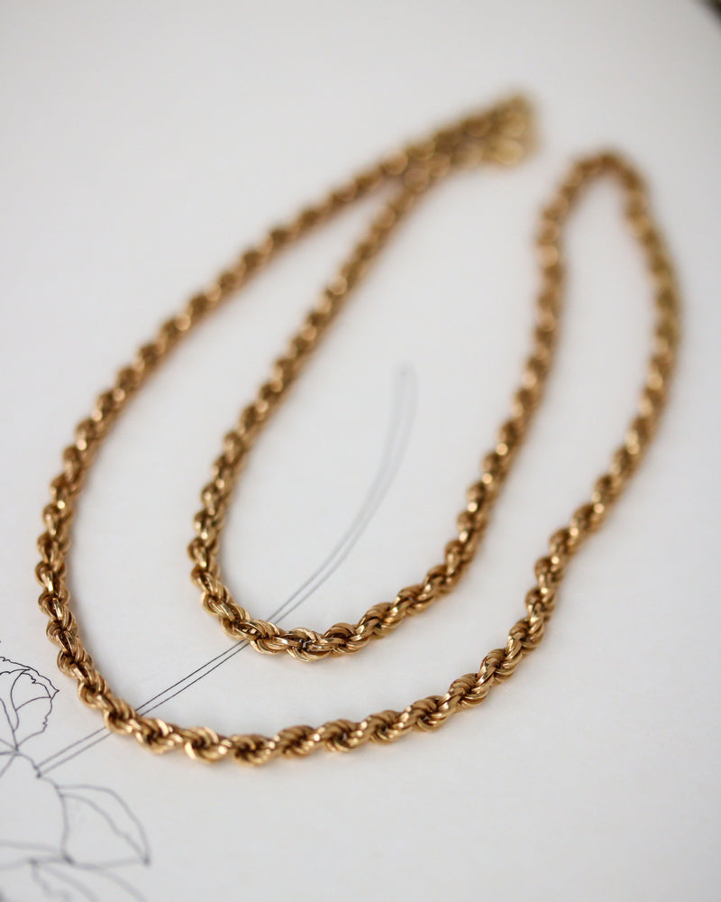 Chaîne Maille Corde Or Jaune