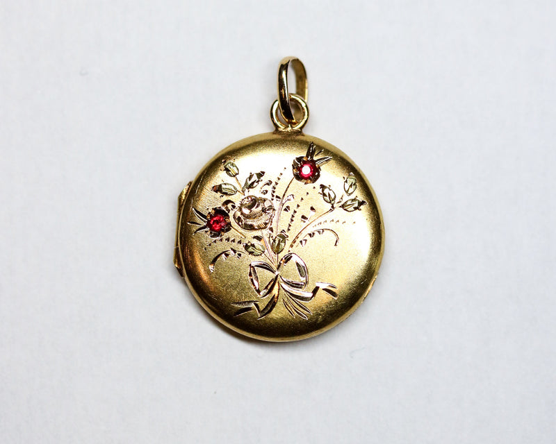Pendentif Ouvrant ancien Or Jaune Grenat