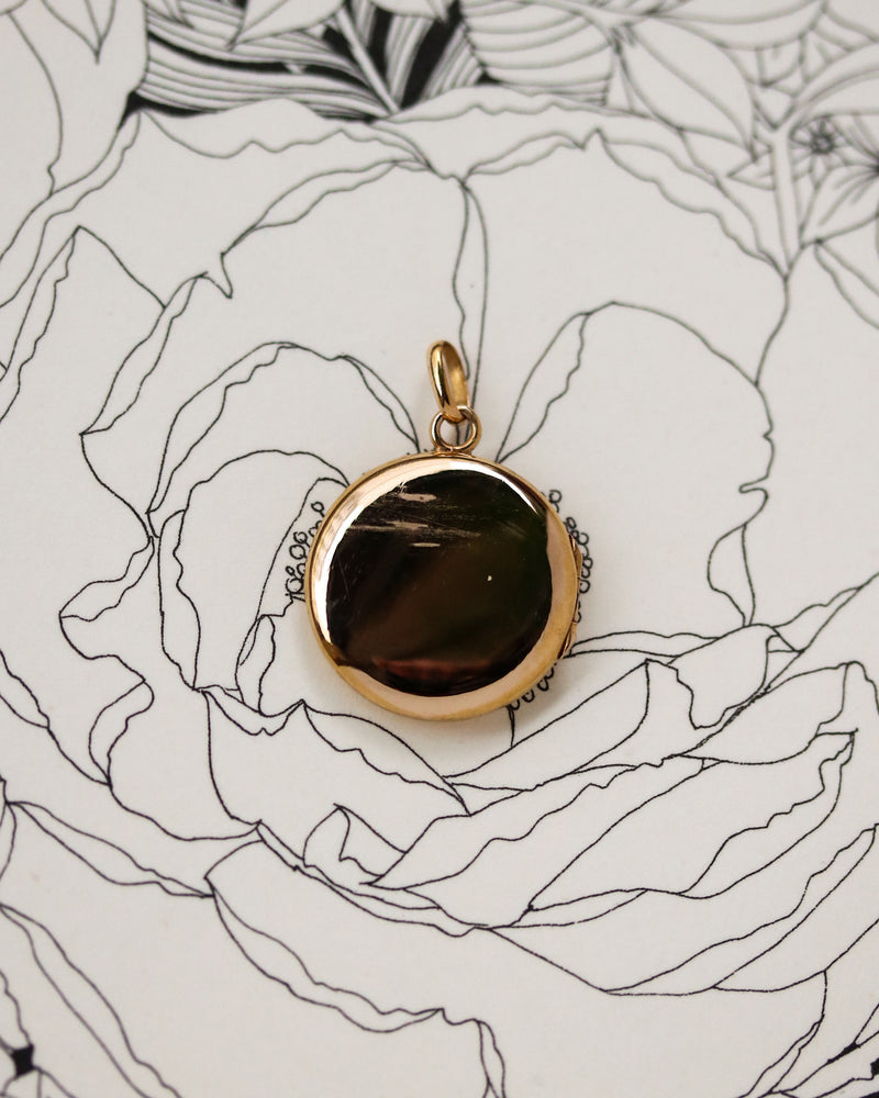 Pendentif Ouvrant ancien Or Jaune Grenat