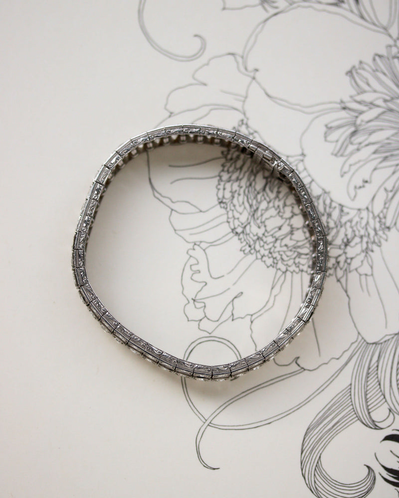 Bracelet Rivière Or blanc Platine et Diamants