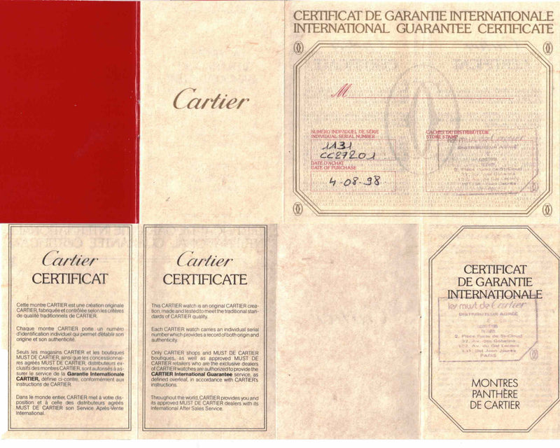 Montre Mini Panthère Fleurs Or Jaune et Diamant signe Cartier