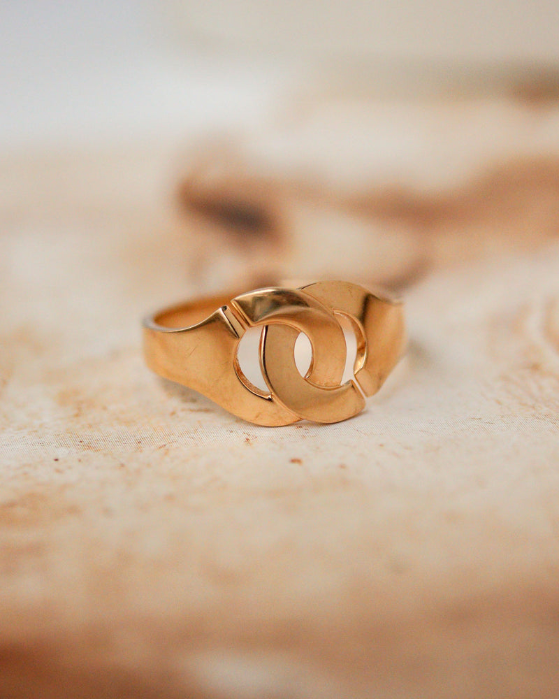 Bague "Menottes" Or Rose Signée Dinh Van
