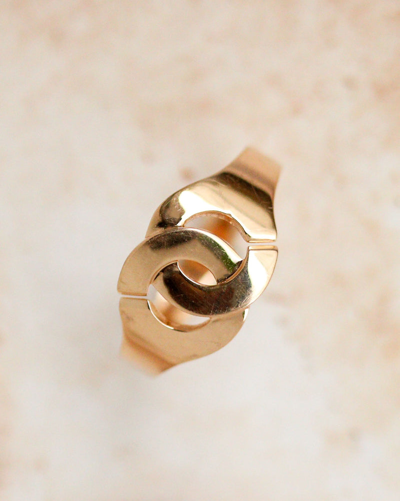 Bague "Menottes" Or Rose Signée Dinh Van