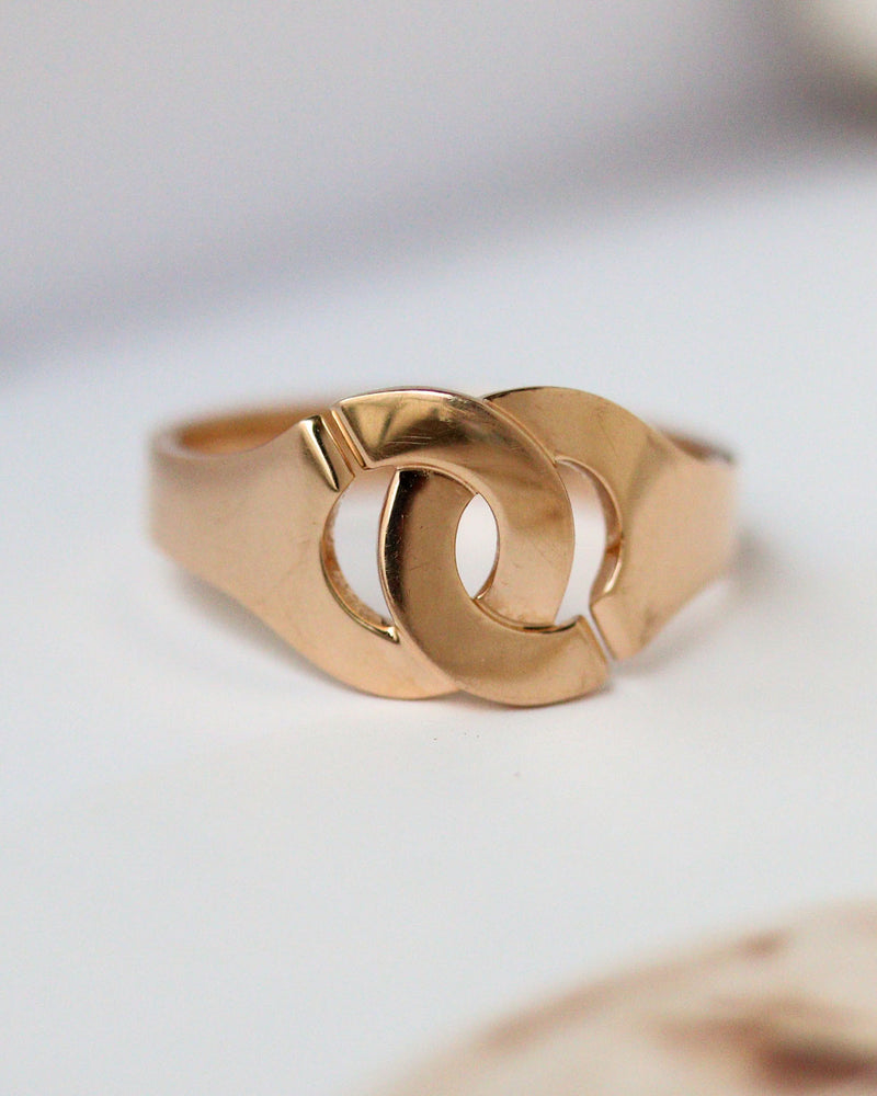 Bague "Menottes" Or Rose Signée Dinh Van