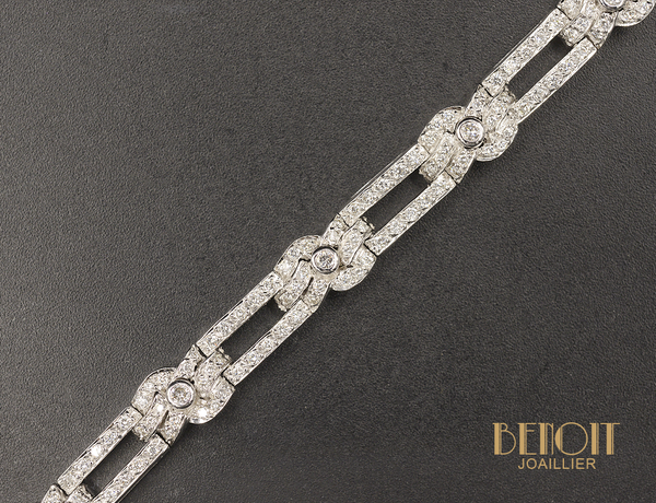 Bracelet Or Blanc et Diamants