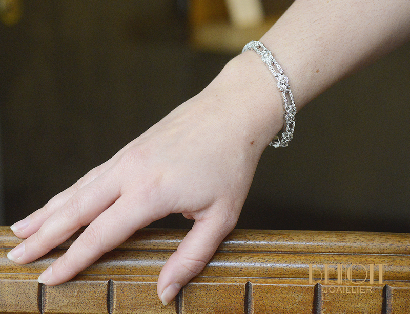 Bracelet Or Blanc et Diamants