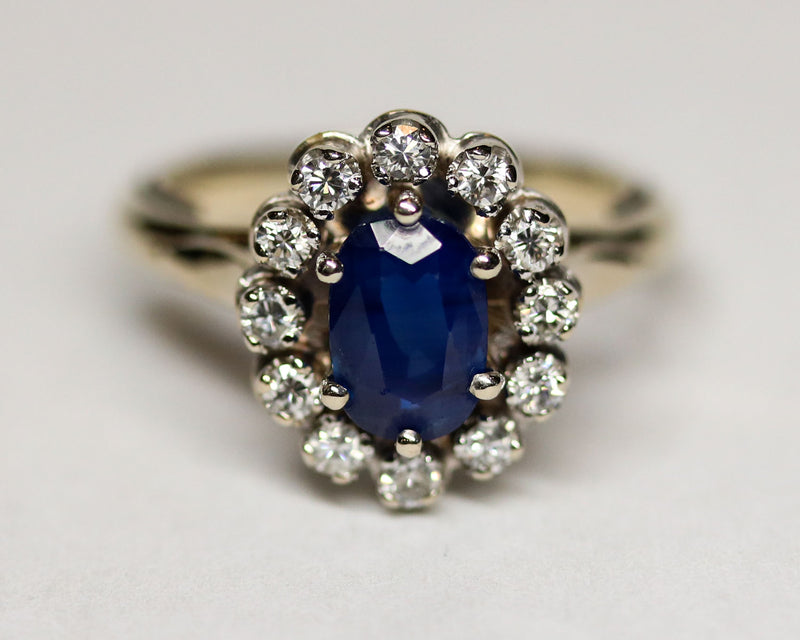 Bague Pompadour Saphir Diamants