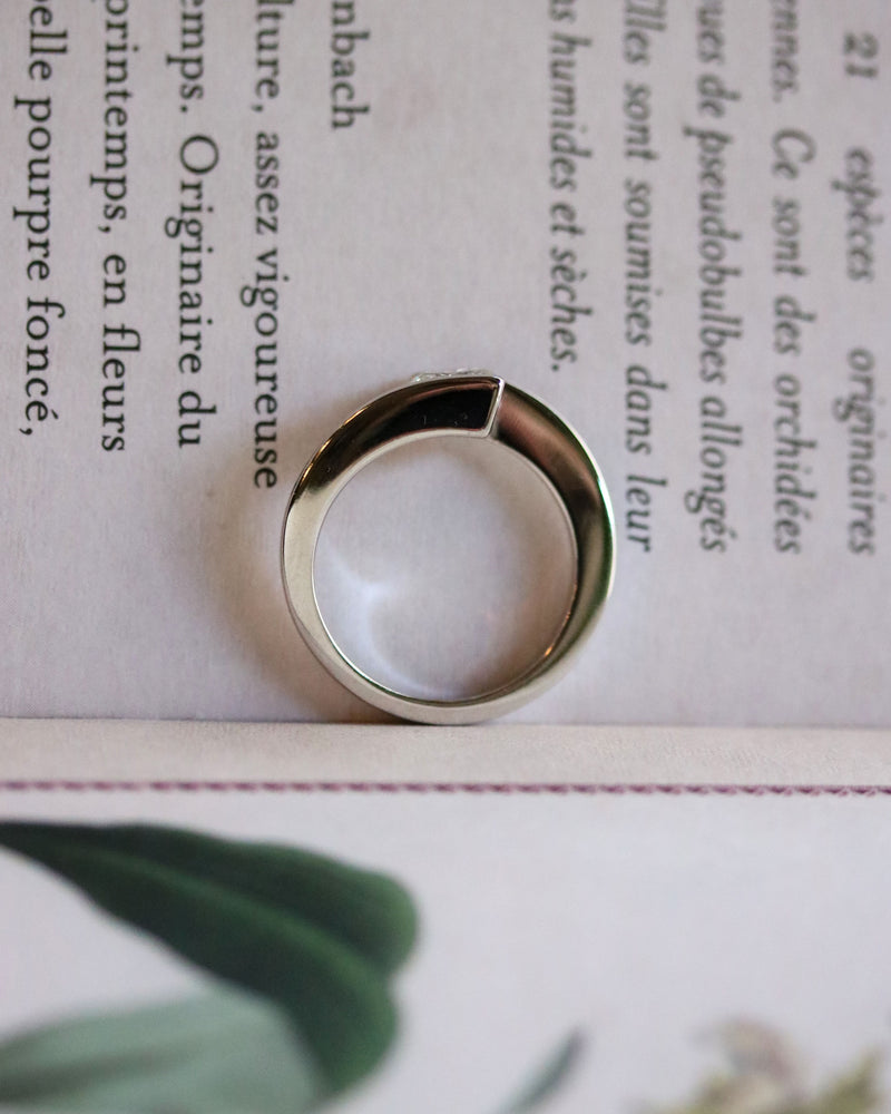 Solitaire Moderne Diamant Or blanc