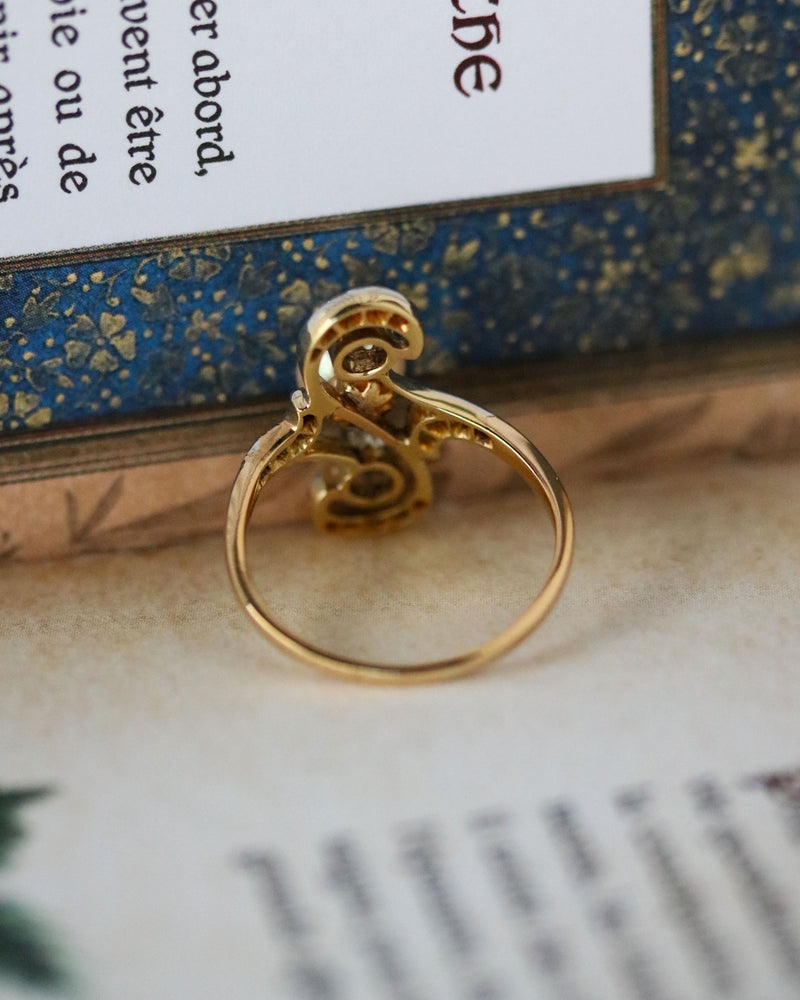 Bague 1900 Perle et Diamants