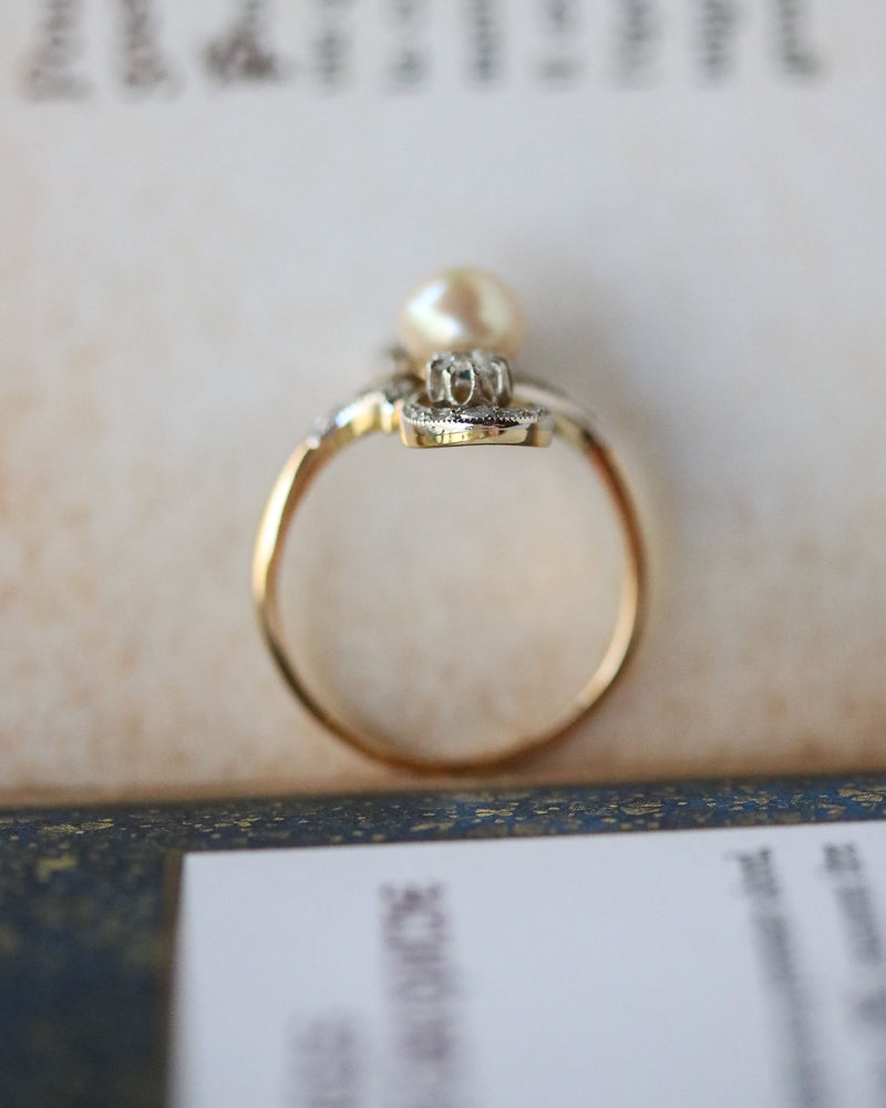Bague 1900 Perle et Diamants