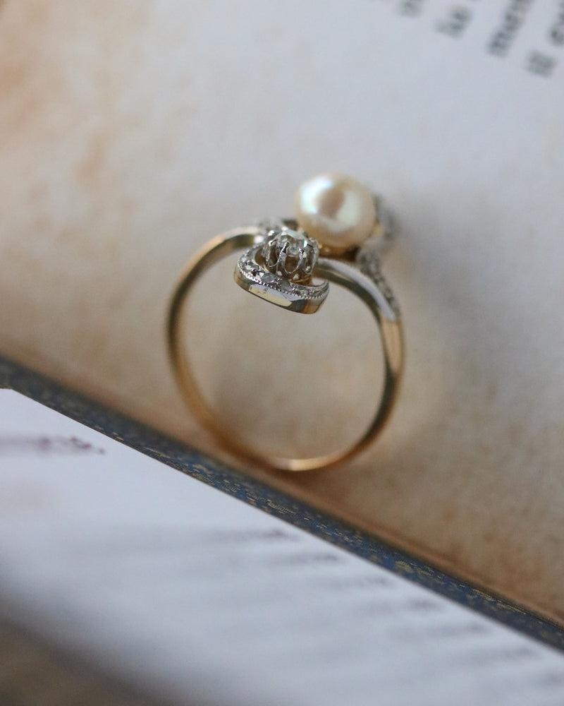 Bague 1900 Perle et Diamants