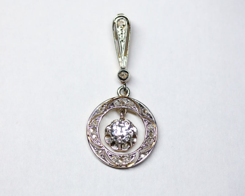 Pendentif Art Déco Or et Diamant