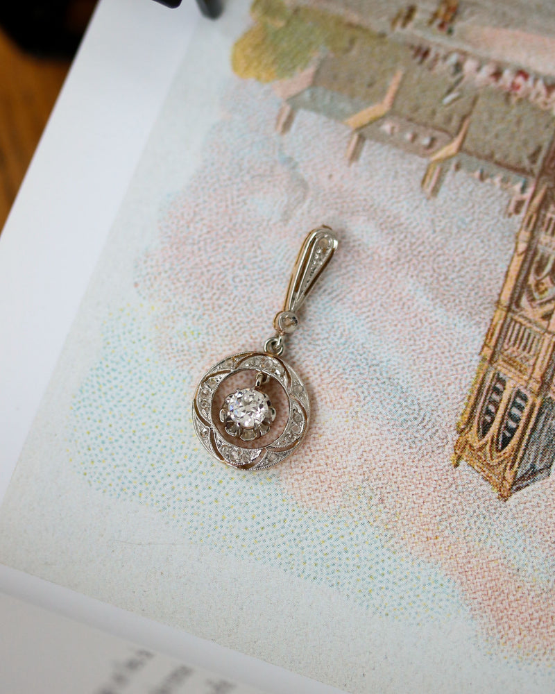 Pendentif Art Déco Or et Diamant
