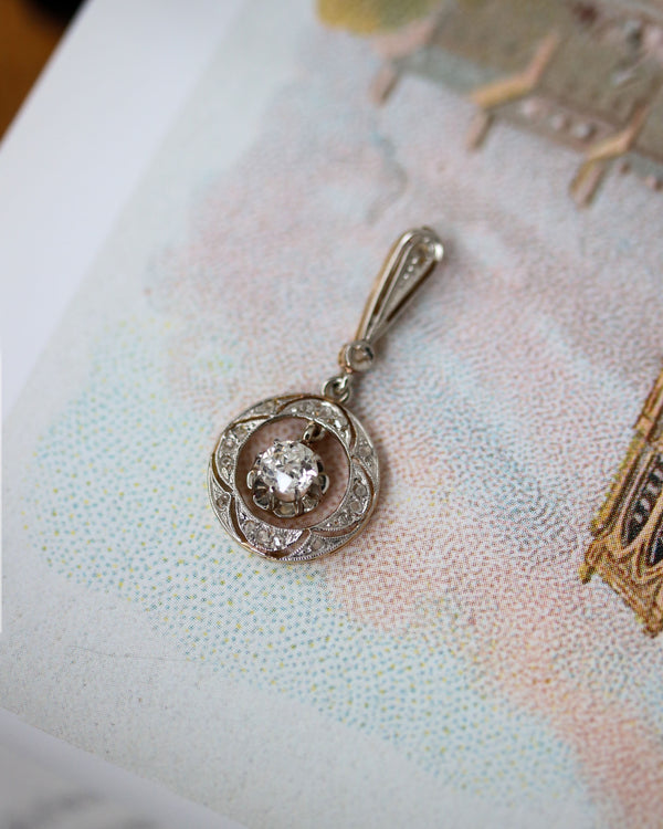 Pendentif Art Déco Or et Diamant
