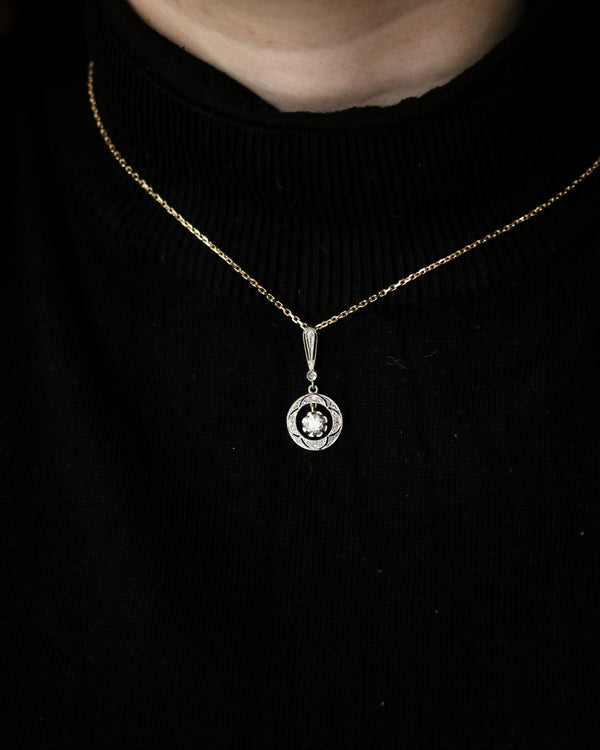 Pendentif Art Déco Or et Diamant