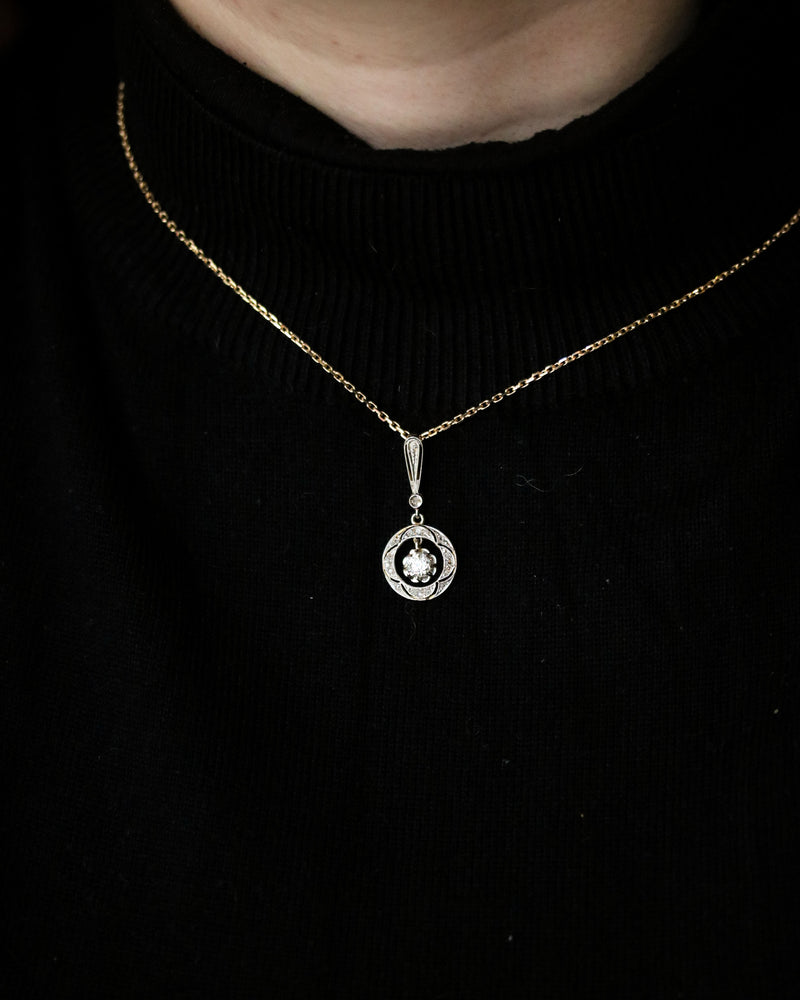 Pendentif Art Déco Or et Diamant