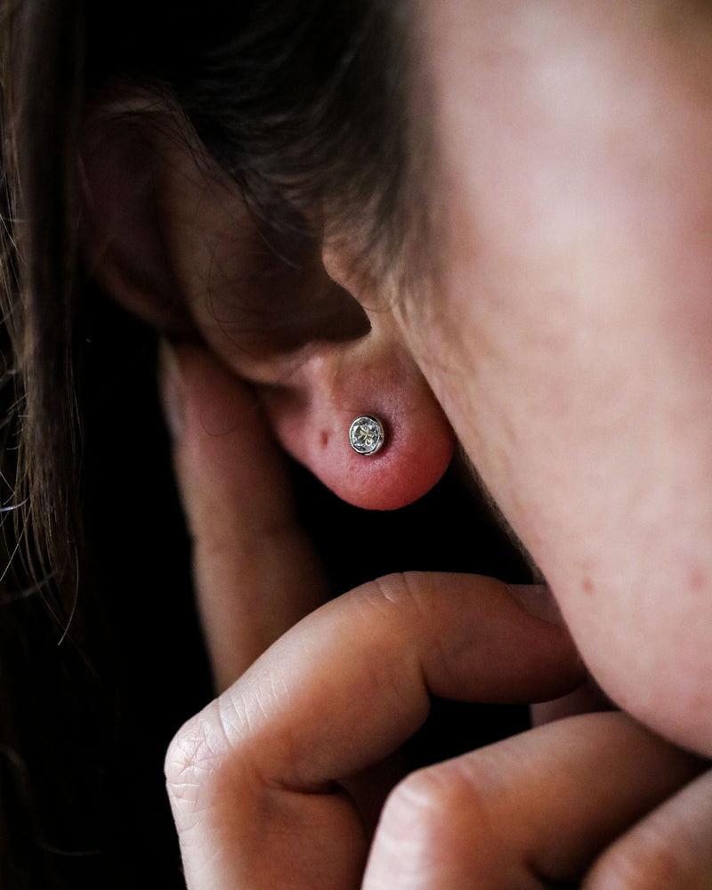 Paire de Boucles d'Oreilles Puces Création Benoit Joaillier
