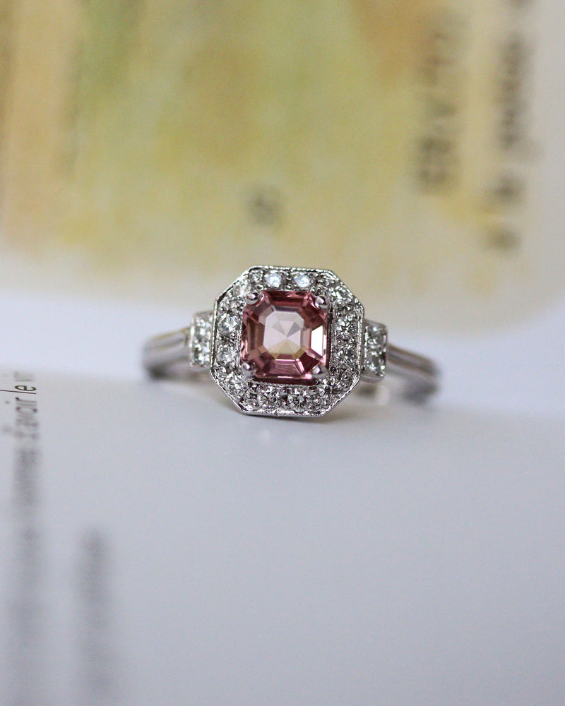 Bague Création Benoit Joaillier " Octogonale Tourmaline " Or Blanc