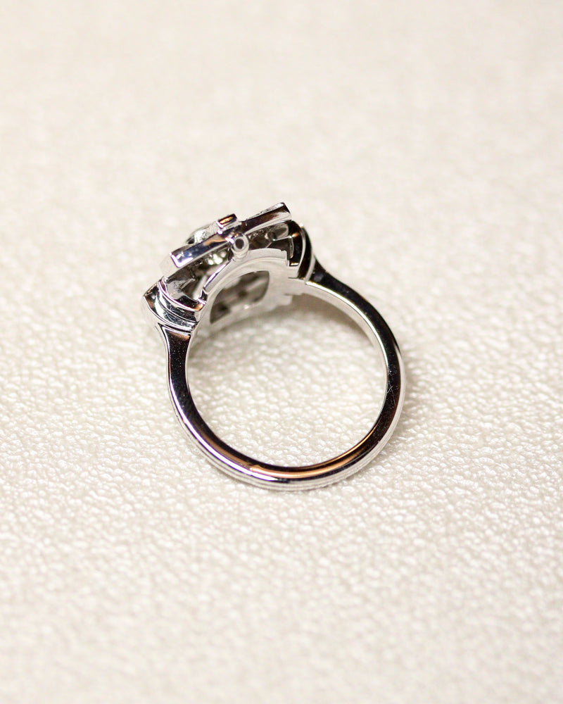 Bague Création Benoît Joaillier "Rectangle Ajouré" Diamants