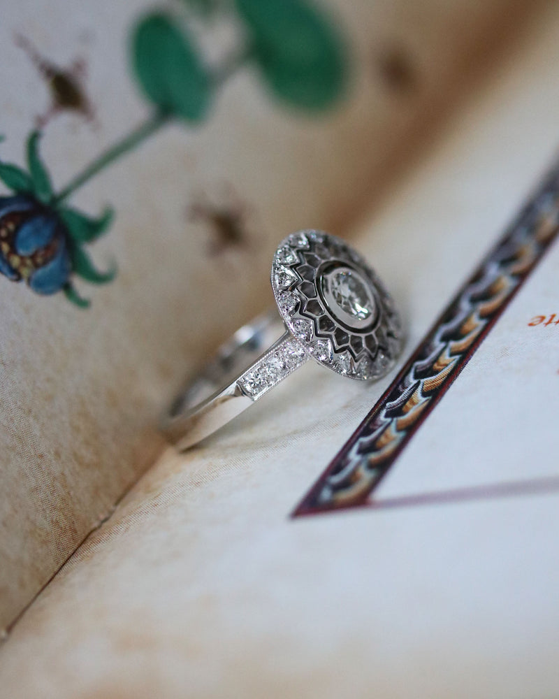 Bague Création Benoit Joaillier "Soleil" Diamant 0.40 ct taille brillant