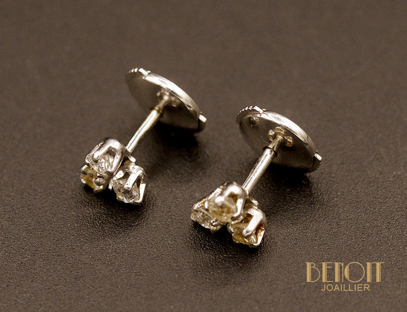 Puces d'Oreilles Trilogie Diamants