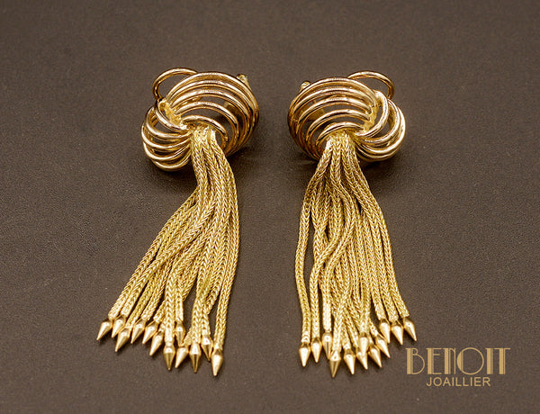 Boucles d'Oreilles Clips 1950 Spirales