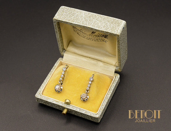 Dormeuses Platine et Diamants